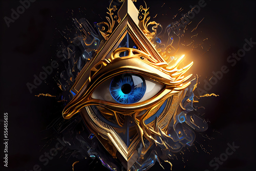 the golden eye of horus, generative ai photo