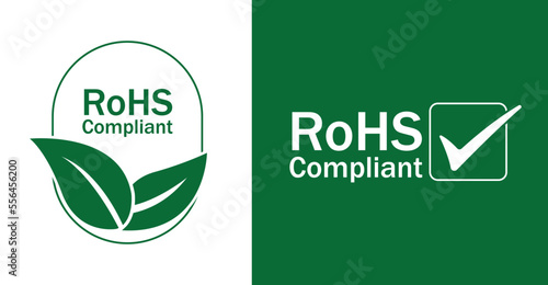 rohs compliant logo lead free product icon vector illustration  photo