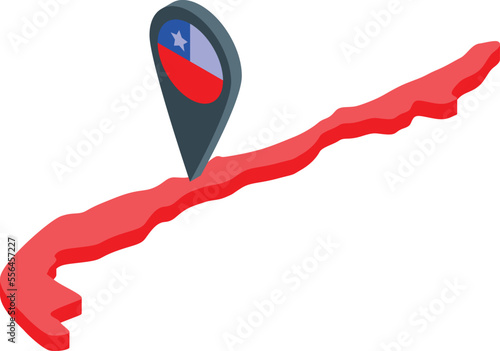 Chile landmark icon isometric vector. Country travel. Tourism emblem
