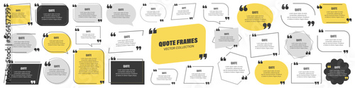 Quotes box frame set. Text fields for quotes.