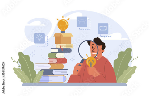 Education concept. Multidisciplinary and lifelong studying, knowledge