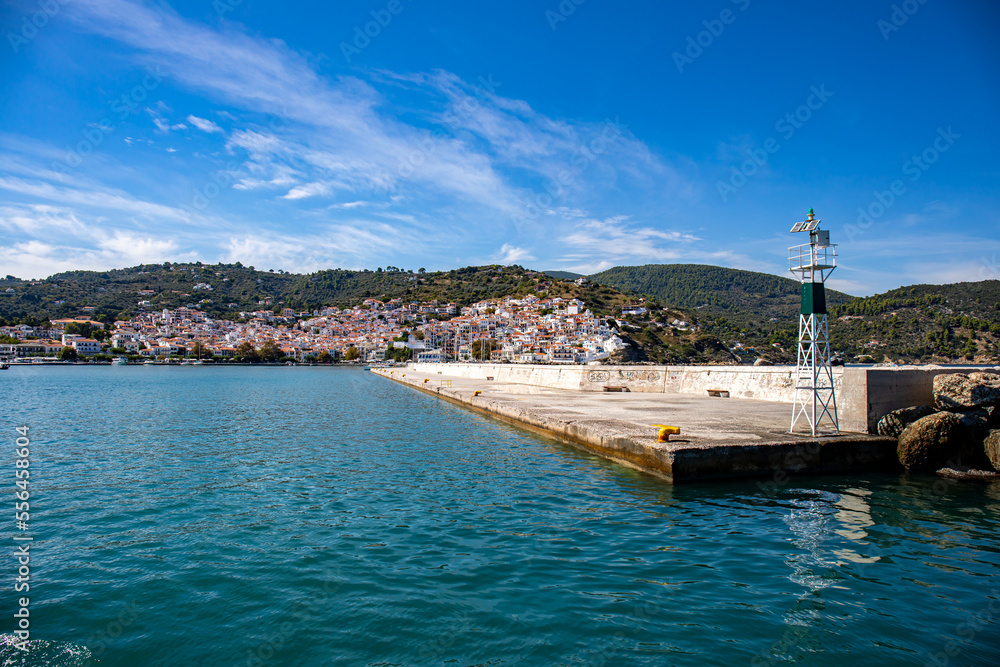Skopelos town on Skopelos island, Greece