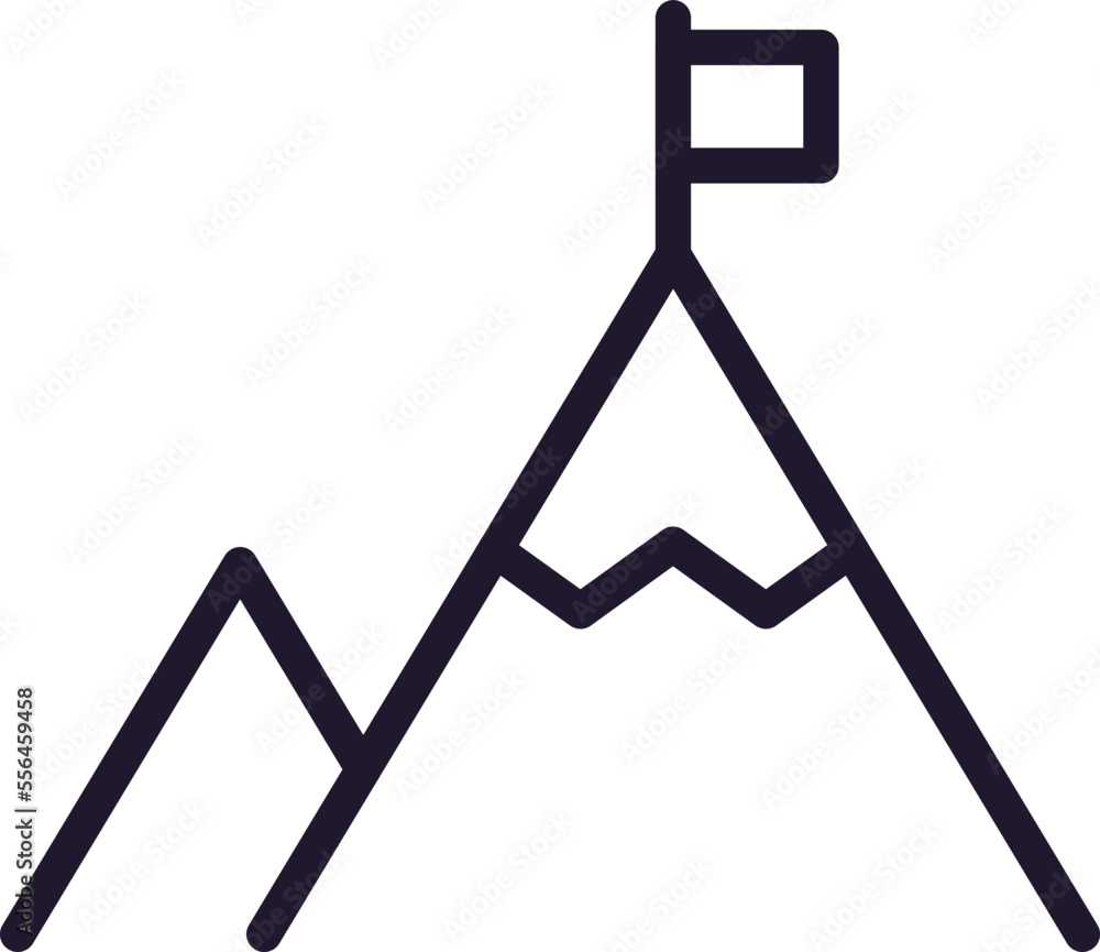 Fototapeta premium Camping line icon on white background