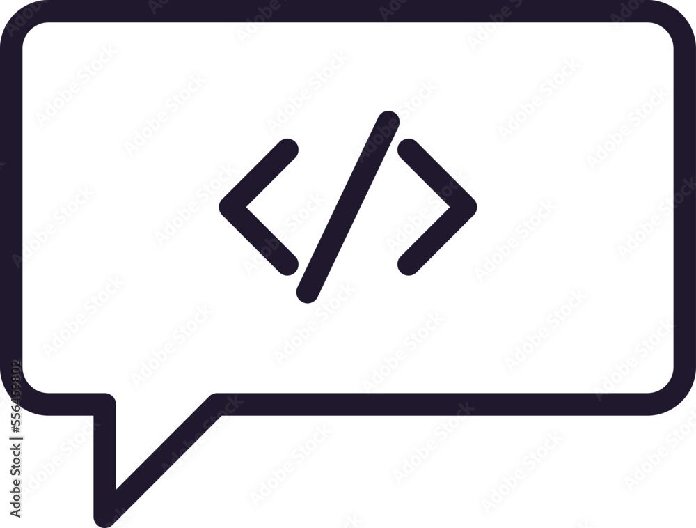Speech bubble line icon on white background Speech bubble line icon on white background