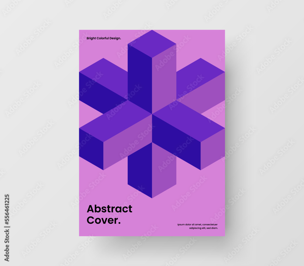 Fototapeta premium Colorful cover design vector concept. Premium geometric tiles presentation layout.