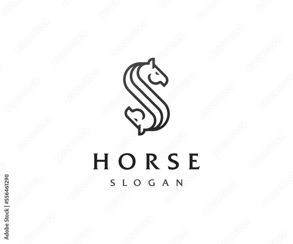 Letter S Horse Logo Letter S Horse Logo