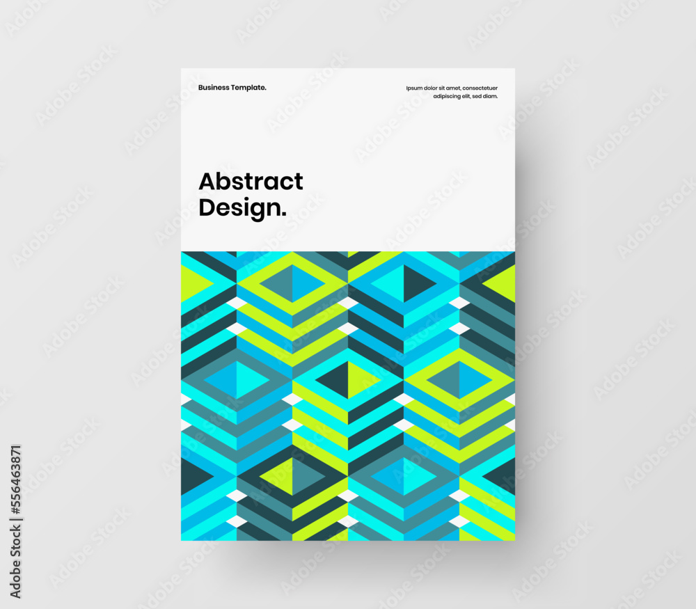 Modern geometric pattern company cover illustration. Premium pamphlet vector design template. Modern geometric pattern company cover illustration. Premium pamphlet vector design template.