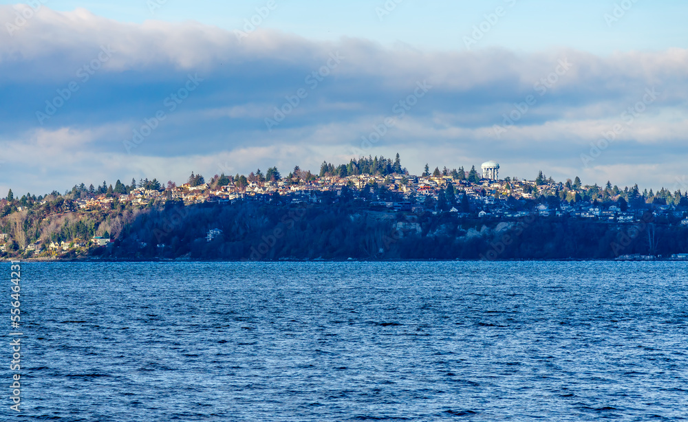 Seattke Hill Over Water