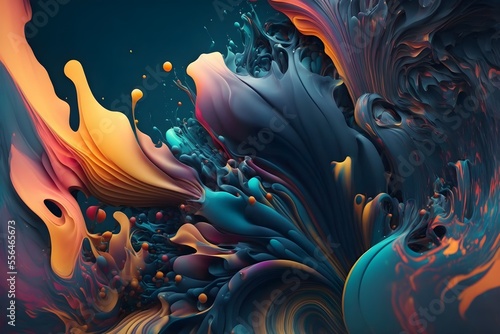 Abstract background with dynamic effect. Creative arrangement of 3D rendering...