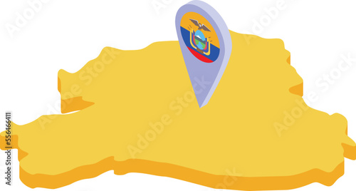 Ecuador landmark teritory icon isometric vector. Vacation culture. Trip tourism photo