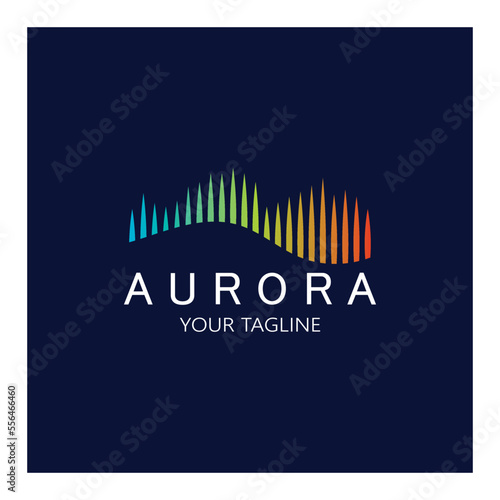 aurora logo design icon illustration vector template