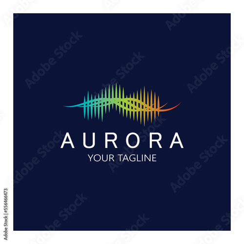aurora logo design icon illustration vector template