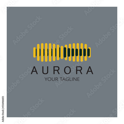 aurora logo design icon illustration vector template