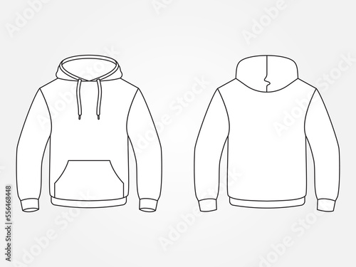 Art illustration design clothes concept fashion wear isolated mock up of hoodie jacket jumper pocket photo