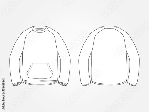 Art illustration design clothes concept fashion wear isolated mock up of crewneck sweater pocket