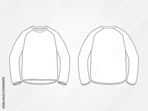 Art illustration design clothes concept fashion wear isolated mock up of crewneck sweater