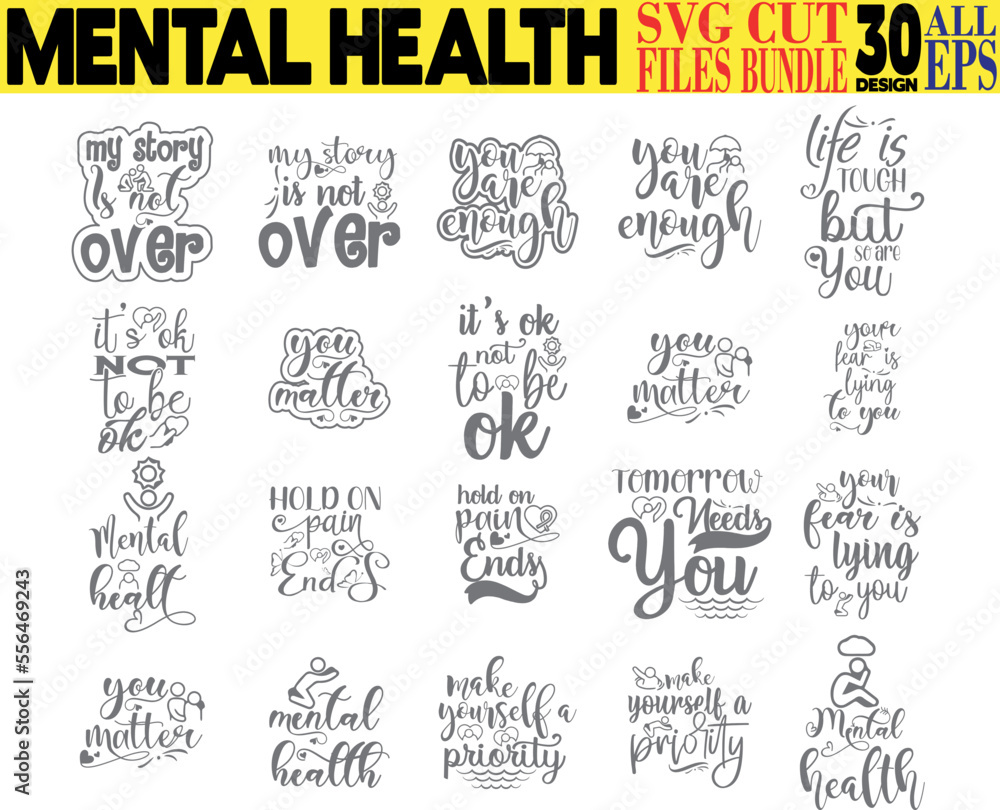 Fototapeta premium Mental health SVG Bundle