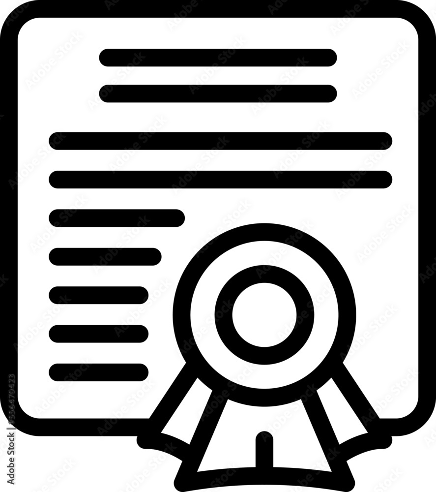School diploma icon outline vector. Children learn. Teaching monitor School diploma icon outline vector. Children learn. Teaching monitor