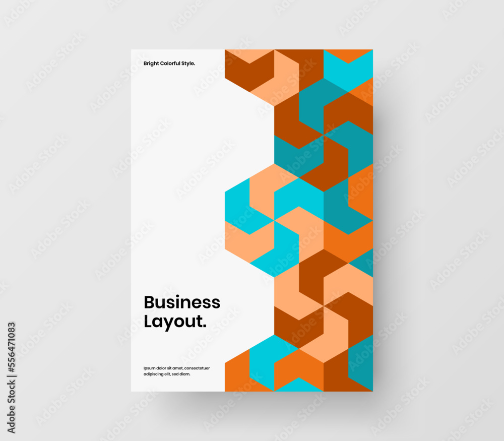Amazing corporate identity vector design illustration. Premium geometric pattern journal cover concept.