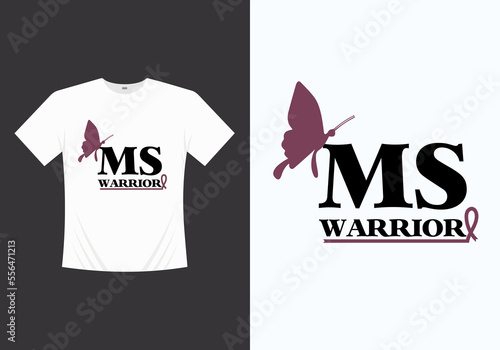 Multiple sclerosis t-shirt template design