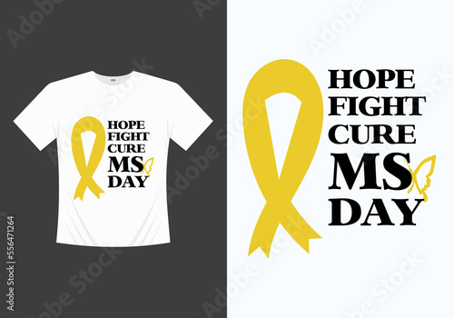 Multiple sclerosis t-shirt template design