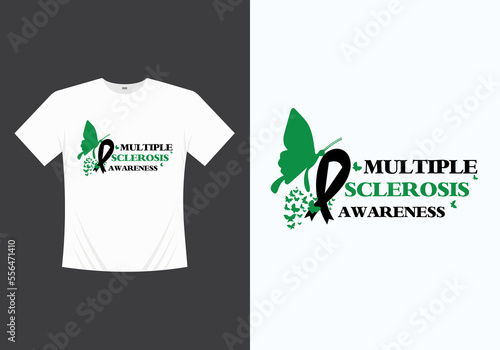 Multiple sclerosis t-shirt template design