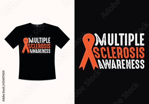 Multiple sclerosis t-shirt template design