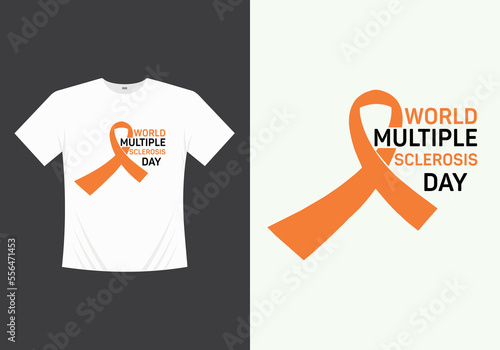 Multiple sclerosis t-shirt template design