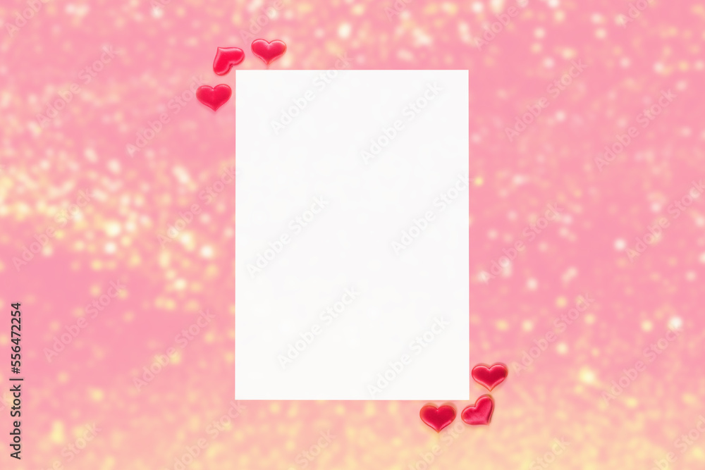 Piece of paper with hearts for Valentines Day. Strong relationships and declaration of love Piece of paper with hearts for Valentines Day. Strong relationships and declaration of love