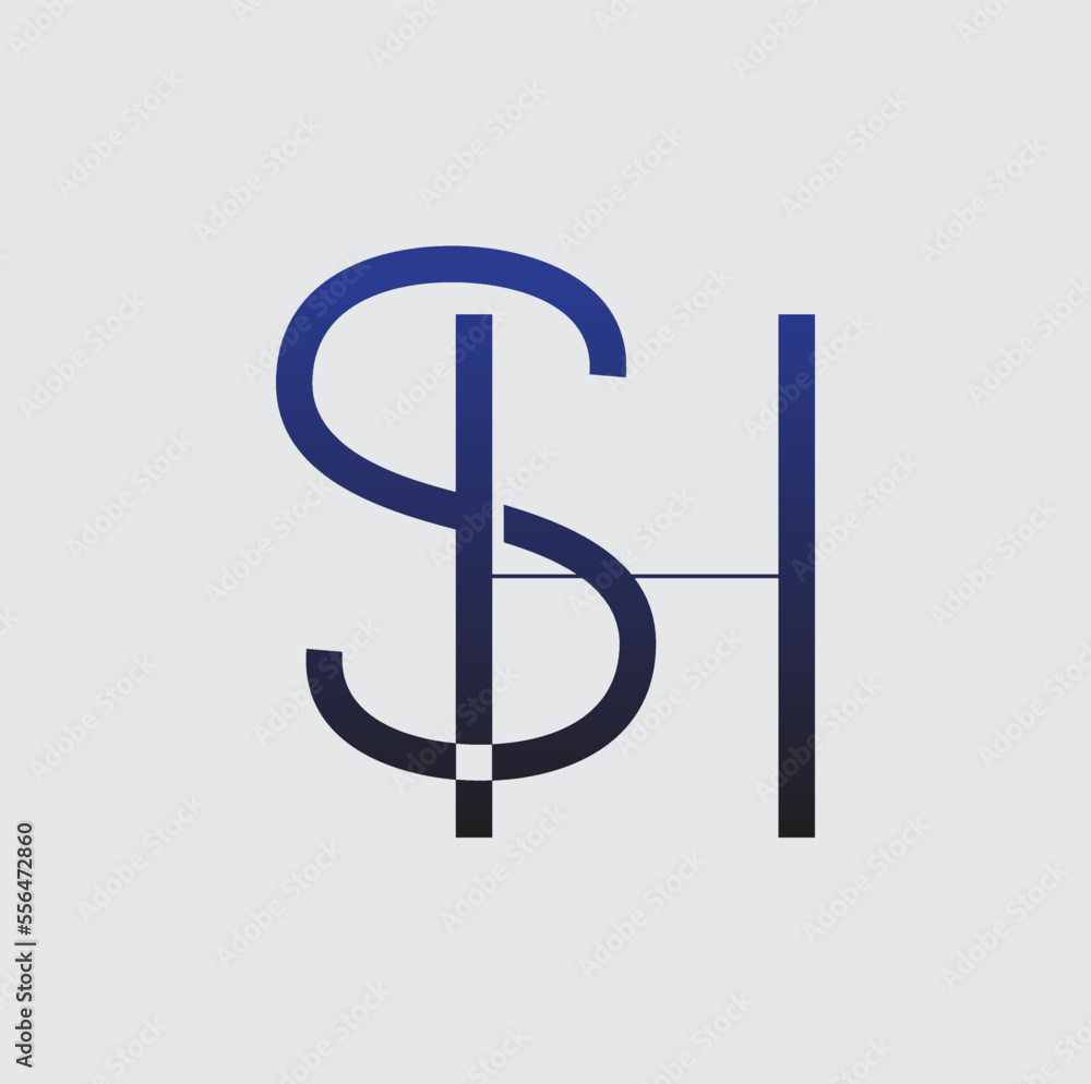 intial SH logo design monogram creative icon symbol intial SH logo design monogram creative icon symbol