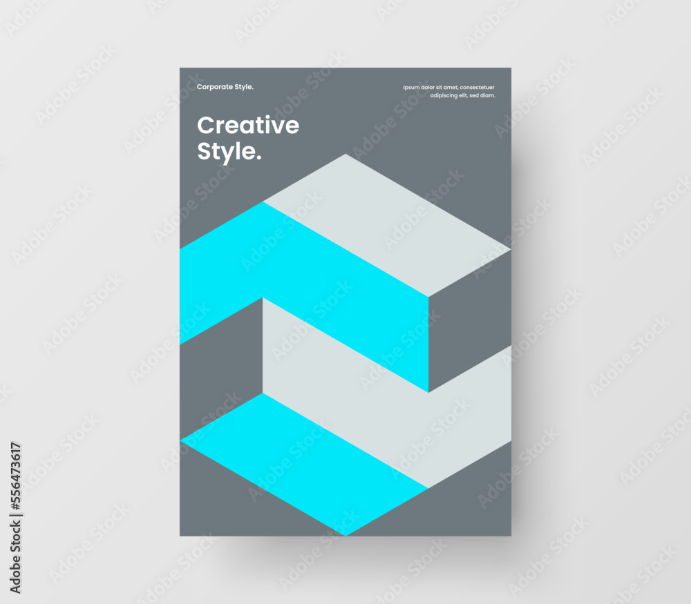 Clean annual report A4 design vector layout. Abstract geometric tiles cover concept. Clean annual report A4 design vector layout. Abstract geometric tiles cover concept.
