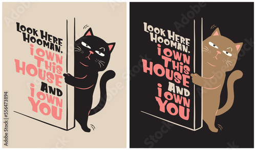 Cat Behind the Door - Cat Lover