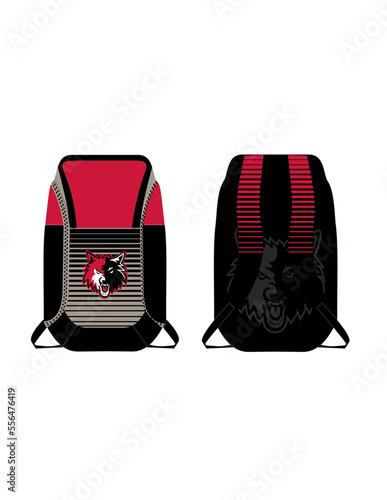 black and red bag