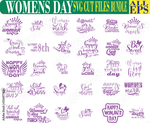 Happy Women's Day Quotes SVG Bundle 