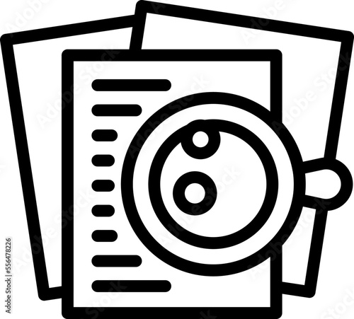 Search papers icon outline vector. Club student. Book person