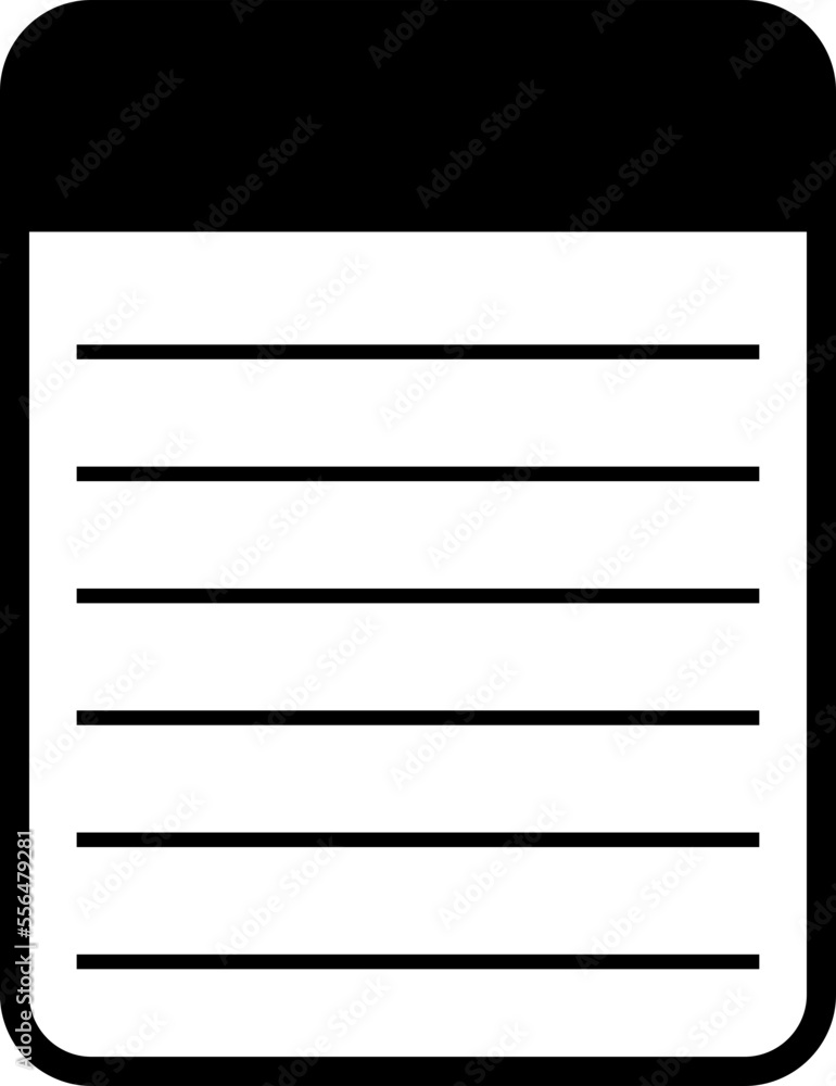 Cartoon Notepad Silhouette Vector Cartoon Notepad Silhouette Vector