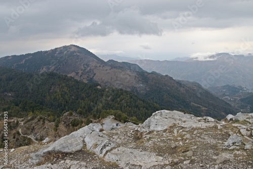 rocky mountain landscape in uttrakhand, india 