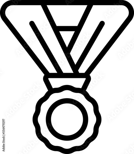 Gold medal icon outline vector. Student club. University people