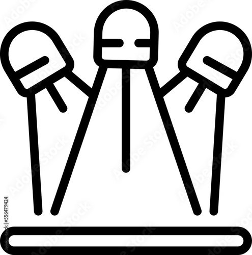 Scene student club icon outline vector. Study people. Group acting