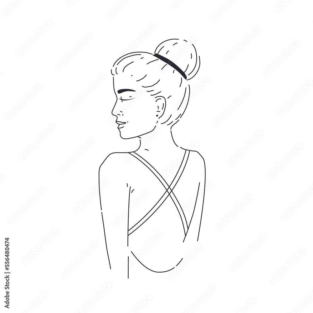 Set of art simple design line girls portraits. Minimalist vector illustration of beautiful woman. Line drawing. Set of art simple design line girls portraits. Minimalist vector illustration of beautiful woman. Line drawing.