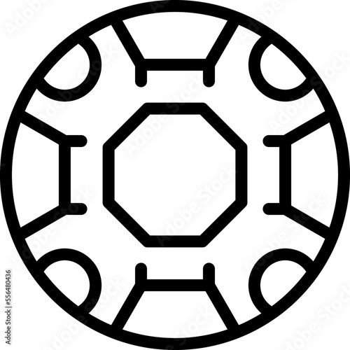 Soccer ball icon outline vector. Student club. University learn