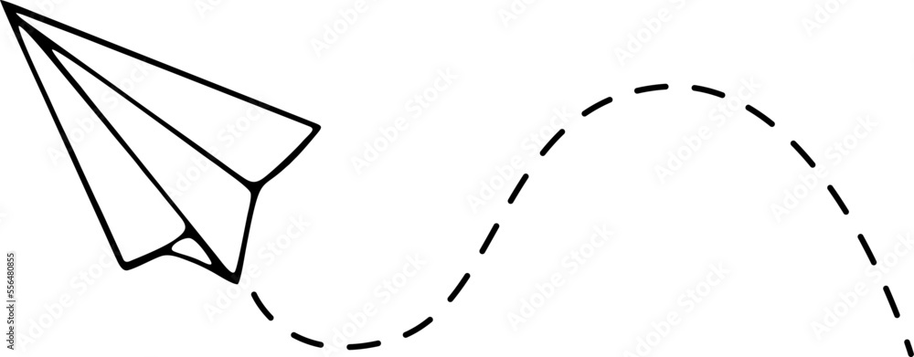 Paper Airplane Cartoon Vector Stock Vector | Adobe Stock