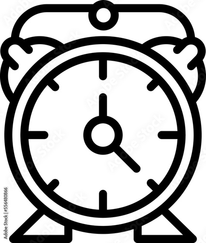 Alarm clock icon outline vector. Student club. Person study