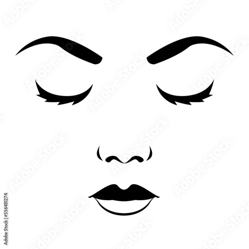 Wallpaper Mural Woman face illustration. PNG with transparent background Torontodigital.ca