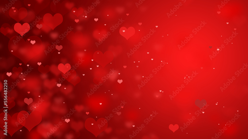 valentine background with sparkle love and gradient red background