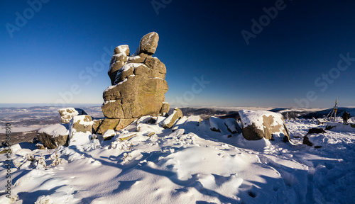 Fototapeta Naklejka Na Ścianę i Meble -  Sunflower Rock Formation. Giant Mountains, Poland.
