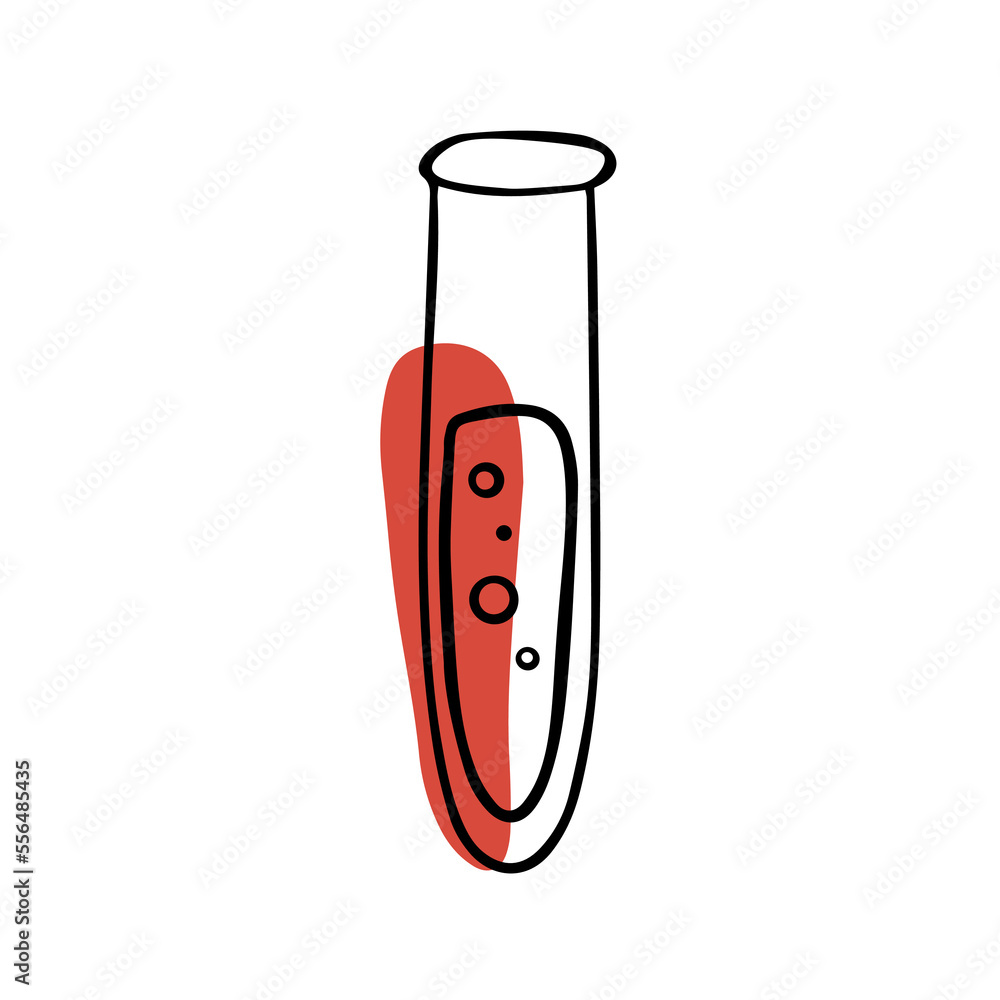 Doodle chemical test tube hand drawn style Doodle chemical test tube hand drawn style