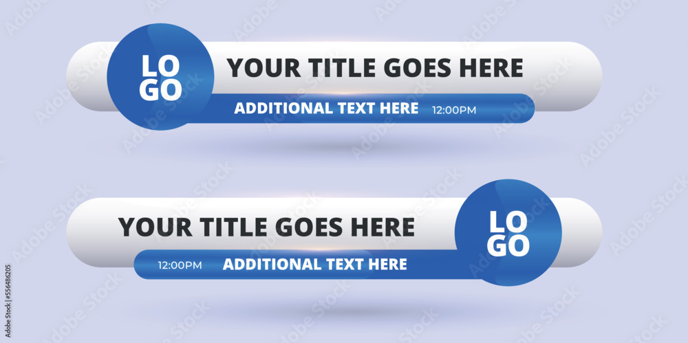 Professional Broadcast Lower third Design Template Professional Broadcast Lower third Design Template