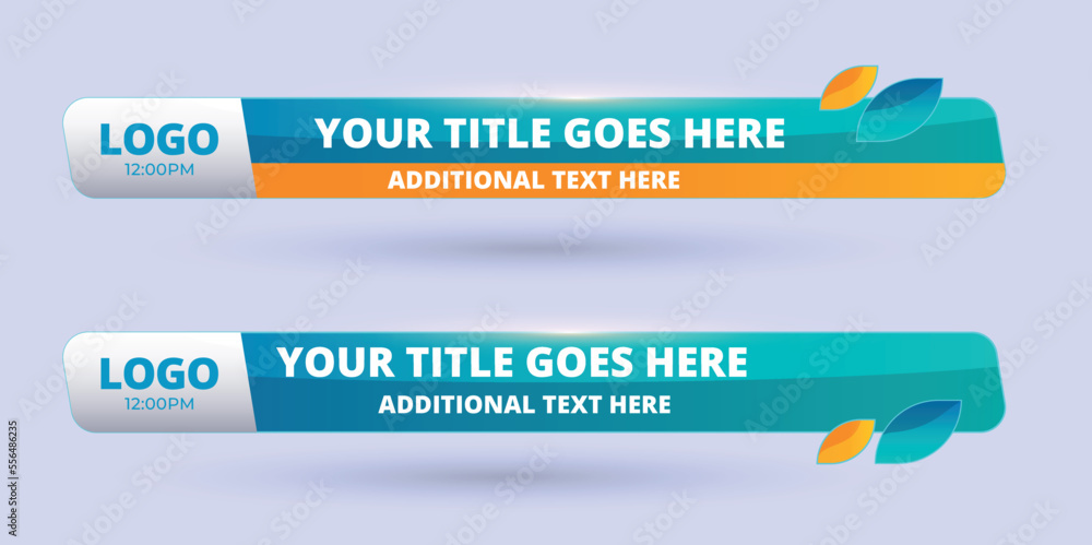 Fototapeta premium Professional Broadcast Lower third Design Template