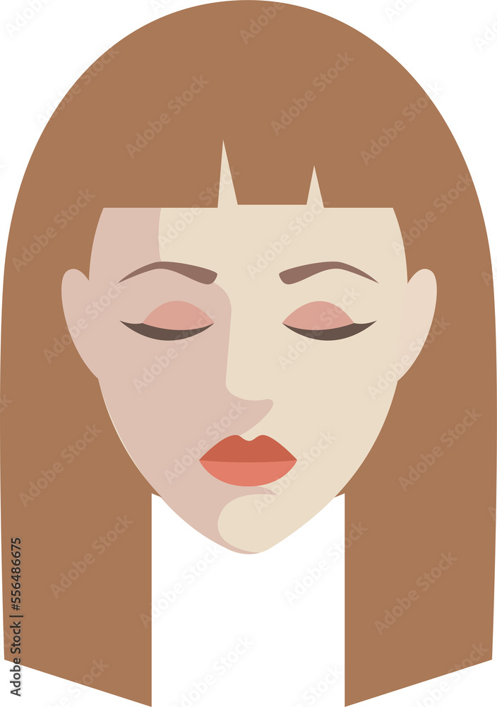 Women with closed eyes. PNG with transparent background. Women with closed eyes. PNG with transparent background.